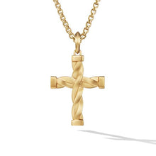 Load image into Gallery viewer, DY Helios Cross Pendant in 18K Yellow Gold
