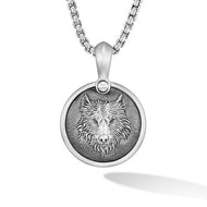 Petrvs Wolf Amulet in Sterling Silver, 30.3mm