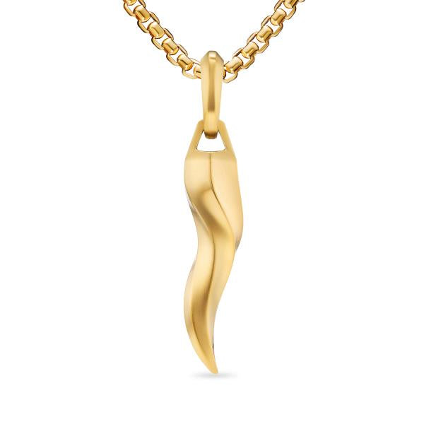 Cornicello Amulet in 18K Yellow Gold, 30mm