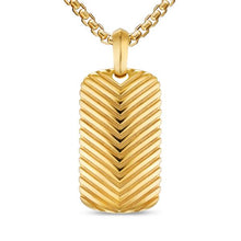 Load image into Gallery viewer, Chevron Tag in 18K Yellow Gold, 34mm
