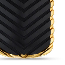 Load image into Gallery viewer, Chevron Tag in 18K Yellow Gold with Black Onyx, 27mm
