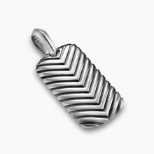 Load image into Gallery viewer, Chevron Tag in Sterling Silver, 27mm
