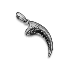 Load image into Gallery viewer, Raptor Claw Amulet in Sterling Silver with Black Diamonds, 36.2mm
