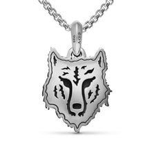 Load image into Gallery viewer, Petrvs  Wolf Amulet in Sterling Silver, 26mm
