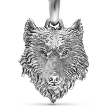Load image into Gallery viewer, Petrvs  Wolf Amulet in Sterling Silver, 26mm
