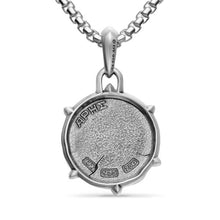 Load image into Gallery viewer, Ares Amulet in Sterling Silver with 18K Yellow Gold, 26.4mm
