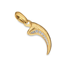 Load image into Gallery viewer, Raptor Claw Amulet in 18K Yellow Gold with Diamonds, 27.3mm
