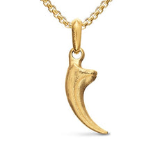 Load image into Gallery viewer, Raptor Claw Amulet in 18K Yellow Gold with Diamonds, 27.3mm
