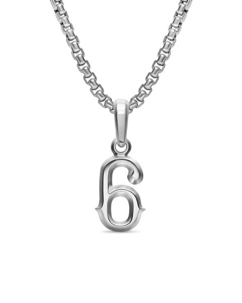 Number Six Amulet in Sterling Silver, 18.6mm – Royal Jewelers