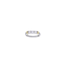 Load image into Gallery viewer, Vault Collection Ribbed 3 Stone Band
