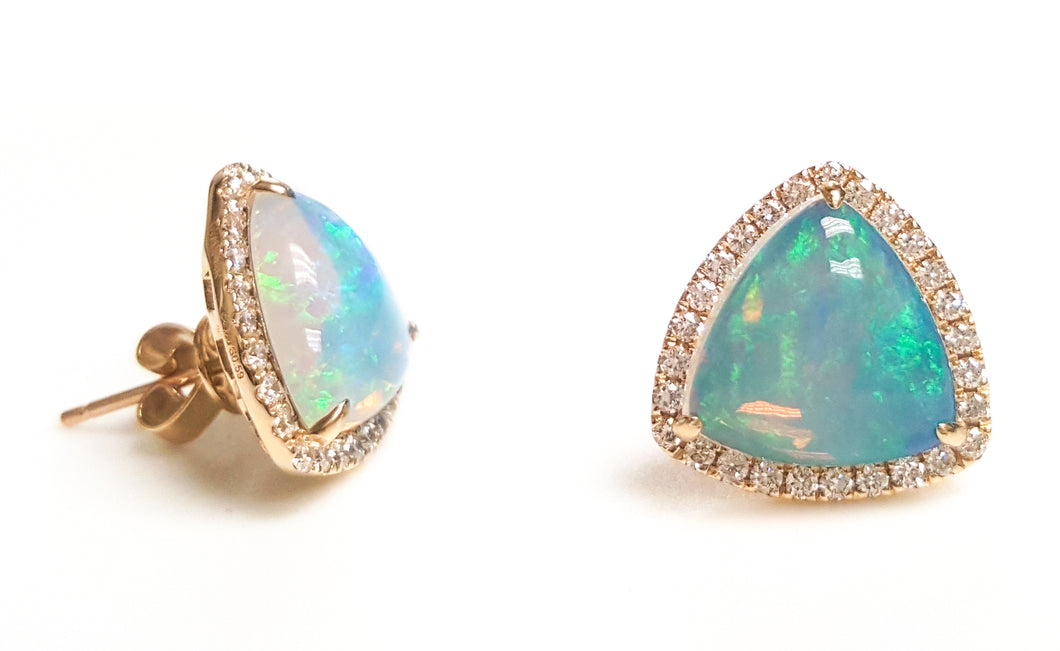 David Kord 14K Yellow Gold Opal Earrings
