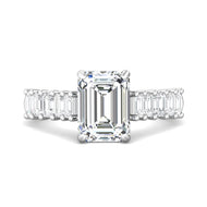 Martin Flyer Platinum 1.53 ct Cushion Cut Diamond Shared Setting
