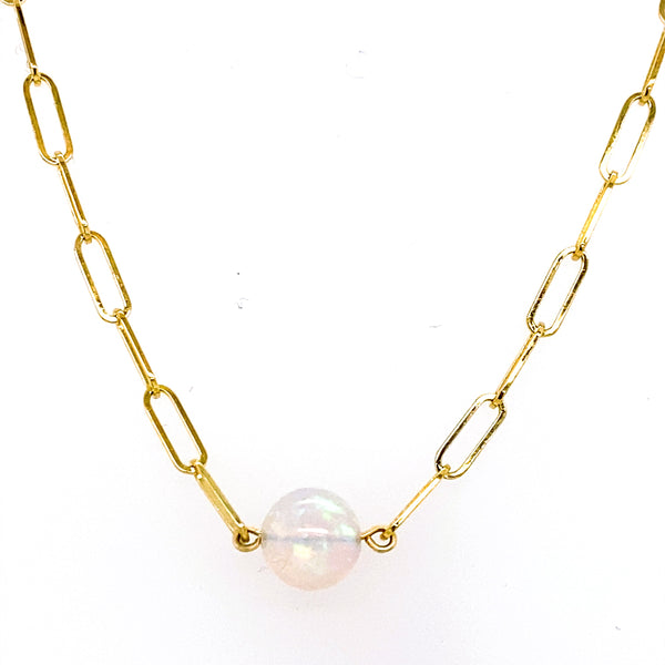 David Kord 14K Yellow Gold Opal Necklace – Royal Jewelers