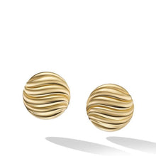 Load image into Gallery viewer, Sculpted Cable Stud Earrings in 18K Yellow Gold
