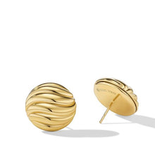Load image into Gallery viewer, Sculpted Cable Stud Earrings in 18K Yellow Gold
