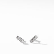 Cable Collectibles Bar Stud Earrings in 18K White Gold with Diamonds, 9mm