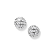 Load image into Gallery viewer, Sculpted Cable Stud Earrings in Sterling Silver with Diamonds

