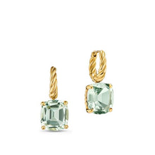 Load image into Gallery viewer, Marbella Drop Earrings in 18K Yellow Gold with Prasiolite, 25mm
