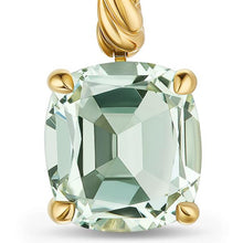 Load image into Gallery viewer, Marbella Drop Earrings in 18K Yellow Gold with Prasiolite, 25mm
