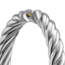 Load image into Gallery viewer, Sculpted Cable Hoop Earrings in Sterling Silver, 38mm
