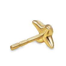 Load image into Gallery viewer, Crossover X Stud Earrings in 18K Yellow Gold with Diamonds, 6mm
