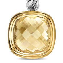 Load image into Gallery viewer, Albion Drop Earrings in Sterling Silver with 18K Yellow Gold and Champagne Citrine, 10mm
