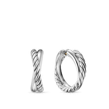 Load image into Gallery viewer, Crossover Hoop Earrings in Sterling Silver, 22.3mm

