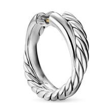 Load image into Gallery viewer, Crossover Hoop Earrings in Sterling Silver, 22.3mm
