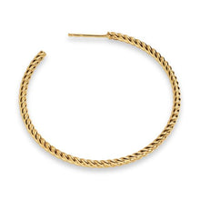 Load image into Gallery viewer, Cable Hoop Earrings in 18K Yellow Gold, 42.3mm
