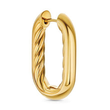 Load image into Gallery viewer, DY Madison Smooth Hoop Earrings in 18K Gold, 24.3mm

