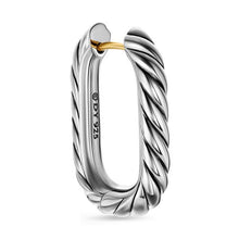 Load image into Gallery viewer, DY Madison Cable Hoop Earrings in Sterling Silver, 24.3mm
