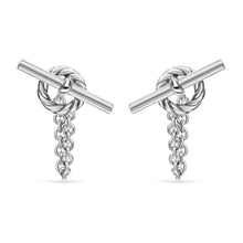 Load image into Gallery viewer, DY Mercer Bold Toggle Chain Stud Earrings in Sterling Silver, 50.4mm
