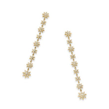 Load image into Gallery viewer, Starburst Drop Earrings in 18K Yellow Gold with Diamonds, 70.9mm
