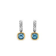 DY Mercer  Color Drop Earrings in Sterling Silver with 14K Yellow Gold and Hampton Blue Topaz, 6mm