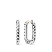 Load image into Gallery viewer, DY Madison  Cable Hoop Earrings in Sterling Silver, 29.5mm
