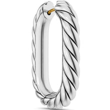 Load image into Gallery viewer, DY Madison  Cable Hoop Earrings in Sterling Silver, 29.5mm
