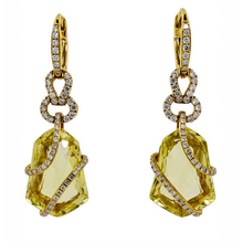 Load image into Gallery viewer, Royal Collection Lemon Quartz Drop Earrings
