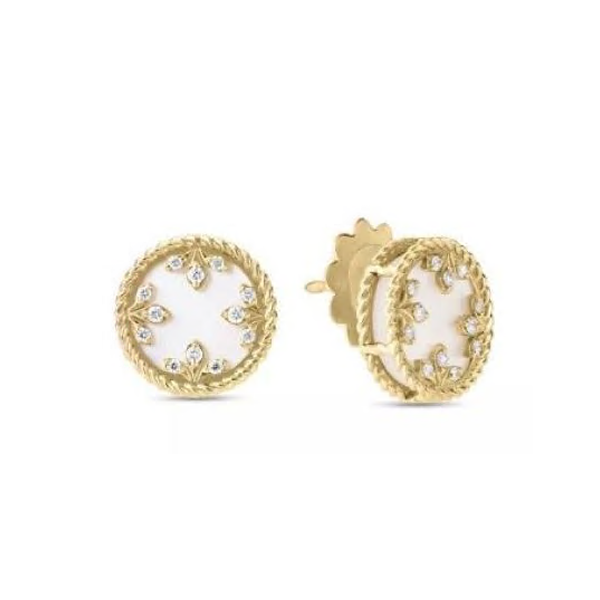 Roberto Coin Venetian Princess Diamond & Pearl Earrings