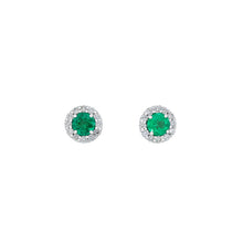 Load image into Gallery viewer, Royal Collection 18K White Gold Diamond Stud Earrings
