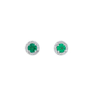 Royal Collection 18K White Gold Diamond Stud Earrings