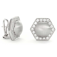 Royal Collection 6 Sided Edge Diamond Earrings