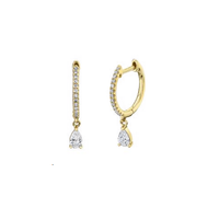 Royal Collection Pear Shape Diamond Drop Earrings