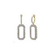 Royal Collection Elongated Octagon Diamond Earrings