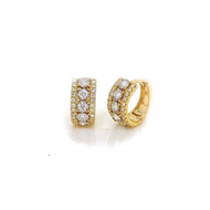 Royal Collection Diamond Huggie Earrings