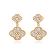 Royal Collection Double Clover Drop Earrings