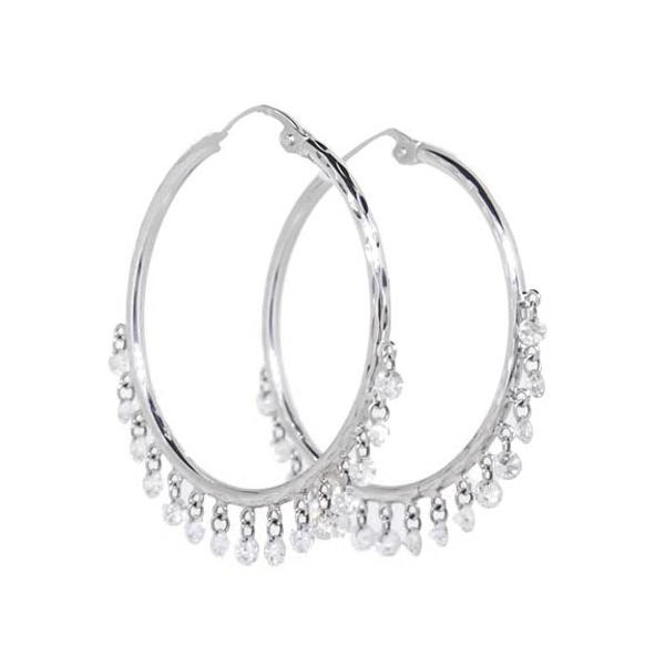 Royal Collection Dangling Diamond Hoops