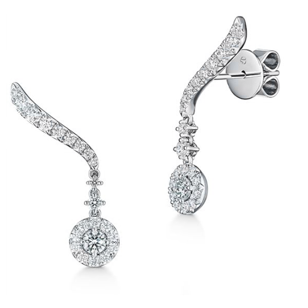 Hearts On Fire Vela Drop Diamond Earrings