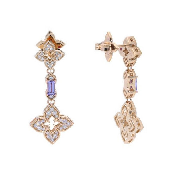 Roberto Coin Diamond & Tanzanite Dangle Earrings