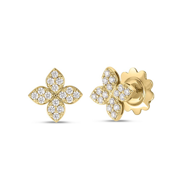 Roberto Coin Diamond Flower Studs