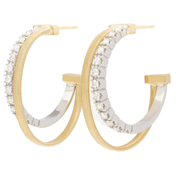 Marco Bicego Masai 2 Row Diamond Hoops